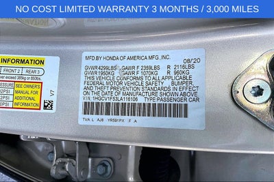 2020 Honda Accord EX-L