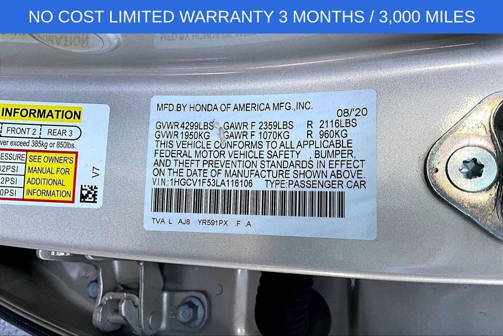 2020 Honda Accord EX-L