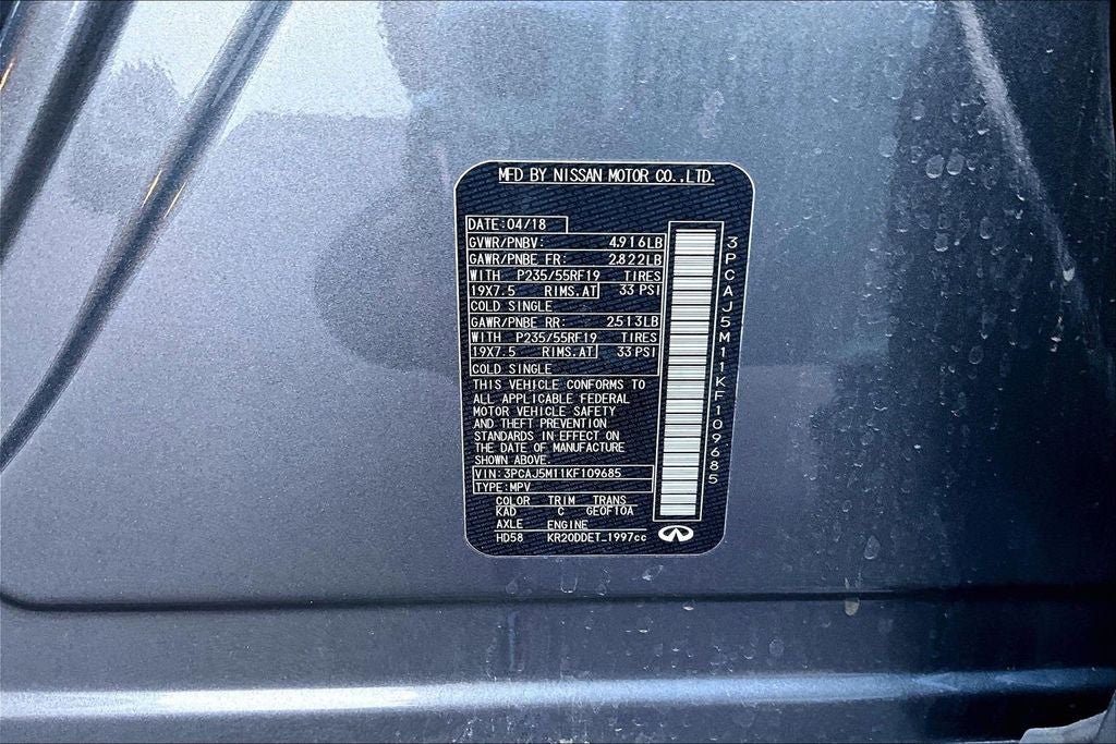 2019 INFINITI QX50 LUXE