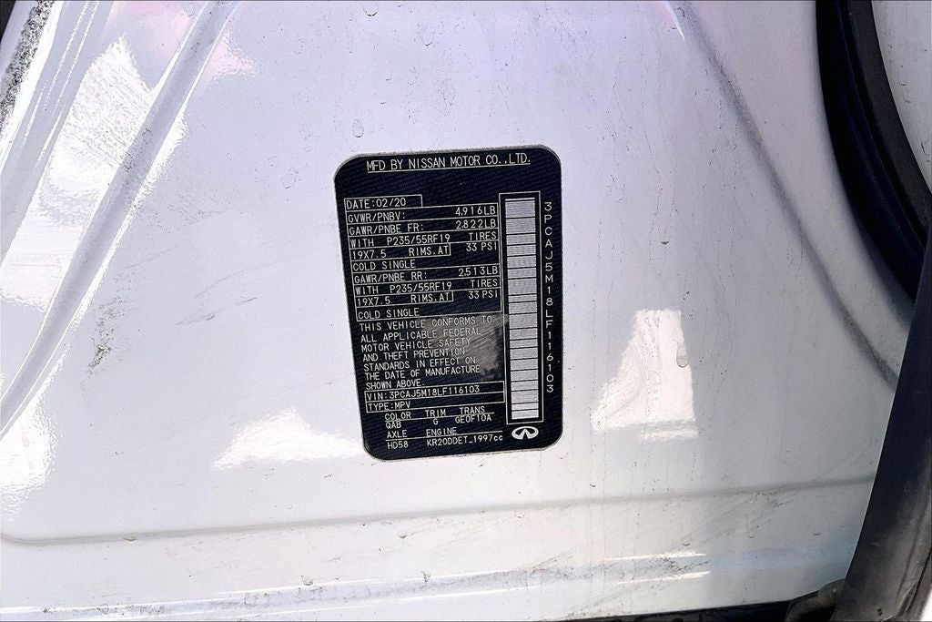 2020 INFINITI QX50 LUXE