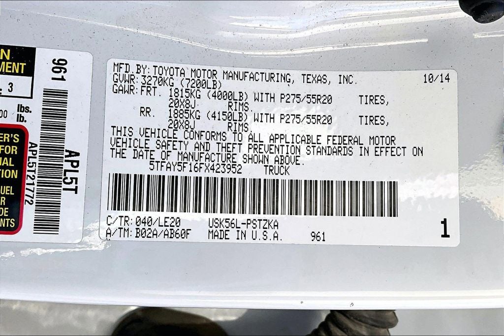 2015 Toyota Tundra Base