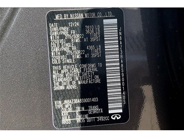 2025 INFINITI QX80 Luxe 2WD