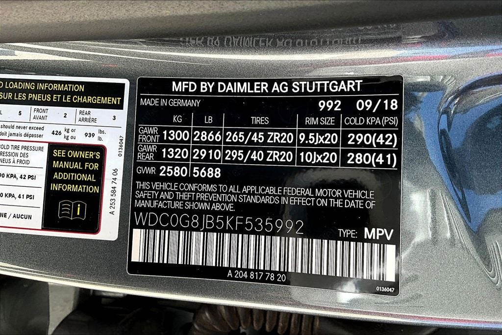 2019 Mercedes-Benz GLC GLC 63 AMG® 4MATIC®