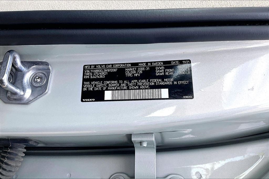 2022 Volvo XC90 Recharge Plug-In Hybrid T8 Inscription 7 Passenger