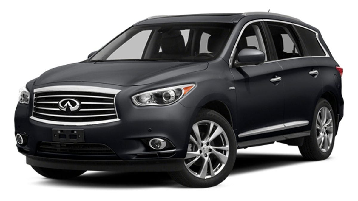 2014 INFINITI QX60 Hybrid in dark gray, front three-quarter view